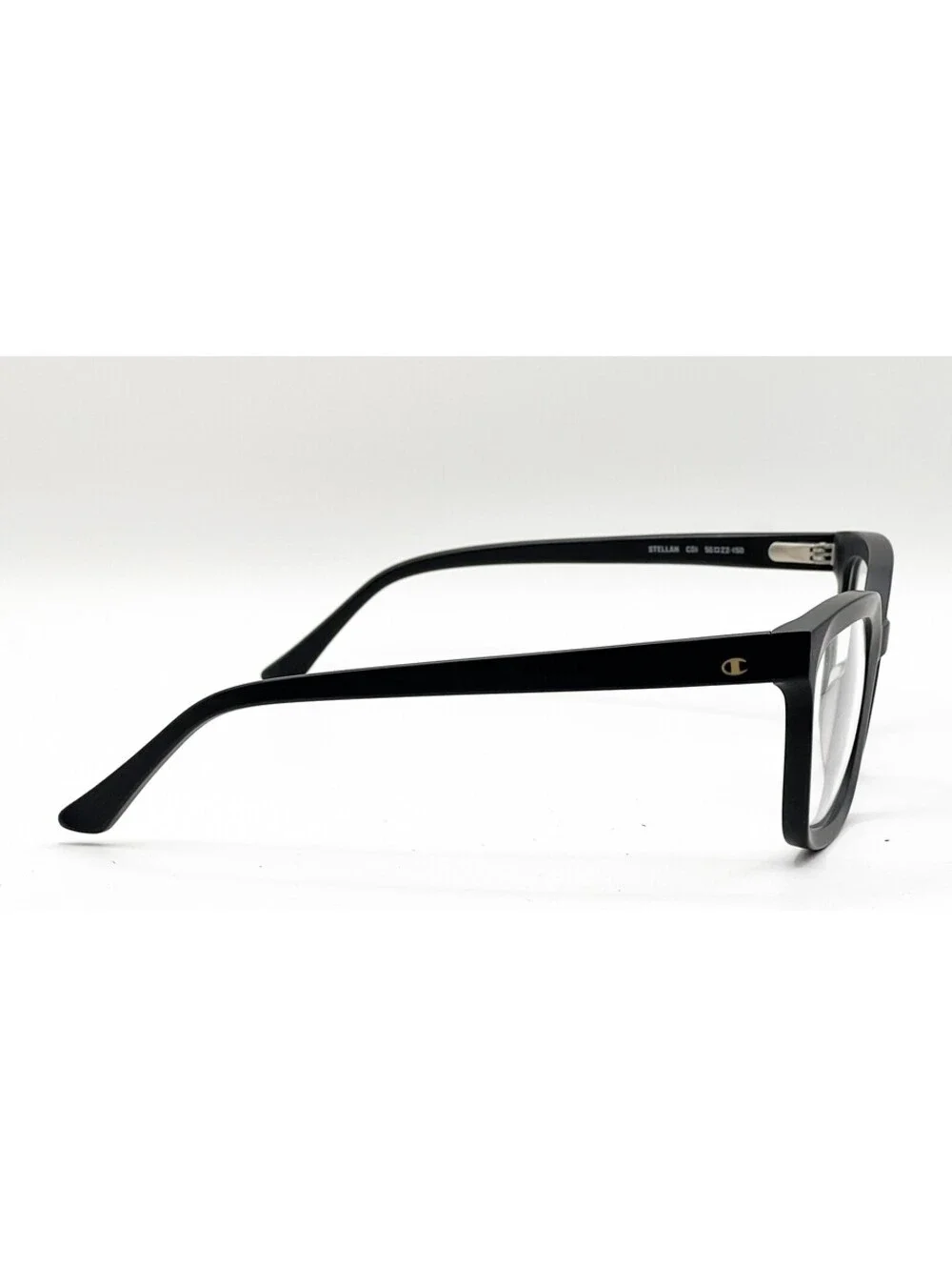 Champion Stellan C01 Black Rectangle Authentic Eyeglass Frames 56-22-150
